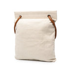 Hermes Aline MM Shoulder Bag Beige Brown Cotton Leather — view 2