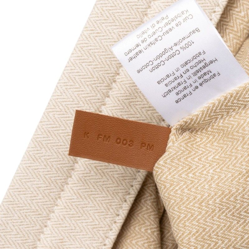 Hermes Aline MM Shoulder Bag Beige Brown Cotton Leather — view 6