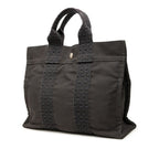 Hermes Herline PM Tote Bag Gray Canvas — view 2