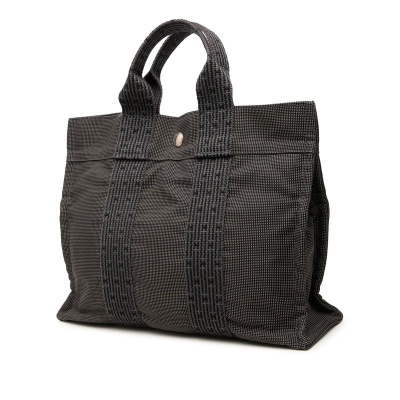 Hermes Herline PM Tote Bag Gray Canvas — view 2