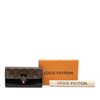 Louis Vuitton Monogram Portefeuille Cherry Wood Bifold Wallet Black Brown — view 7