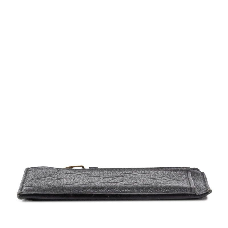 Louis Vuitton Monogram Empreinte Card Case Zip Coin Purse Noir Black Leather — view 3