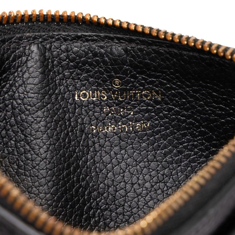 Louis Vuitton Monogram Empreinte Card Case Zip Coin Purse Noir Black Leather — view 5