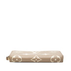 Louis Vuitton Monogram Empreinte Zippy Wallet Zip Around Beige Leather — view 3