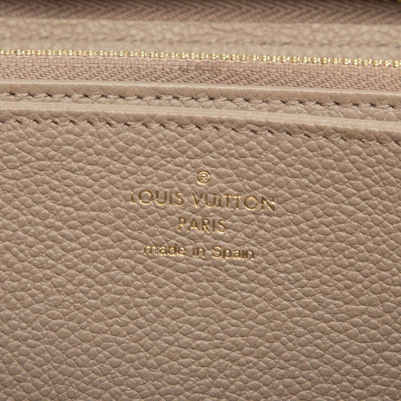 Louis Vuitton Monogram Empreinte Zippy Wallet Zip Around Beige Leather — view 5