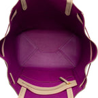 Celine Cabas Phantom Small Tote Shoulder Bag Beige Purple Leather — view 4