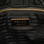 Prada Quilted Tote Bag Black Gold Nylon — view 5