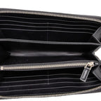 Prada Zip Around Wallet Black Vitello Daino Leather — view 4