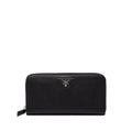 Prada Zip Around Wallet Black Vitello Daino Leather
