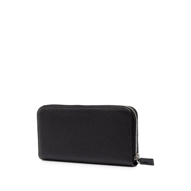 Prada Zip Around Wallet Black Vitello Daino Leather — view 2