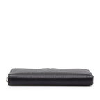 Prada Zip Around Wallet Black Vitello Daino Leather — view 3