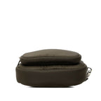 Prada Clutch Pouch Khaki Green Nylon Leather — view 3