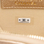 Chanel CC Logo Quilted Coin Purse Airpods Case Gold Leather — view 7