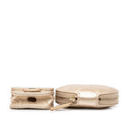 Chanel CC Logo Quilted Coin Purse Airpods Case Gold Leather — view 3