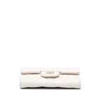 Chanel CC Logo Quilted Card Case Business White Caviar Leather — view 3
