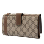 Gucci GG Supreme Wallet Beige Brown Leather — view 2