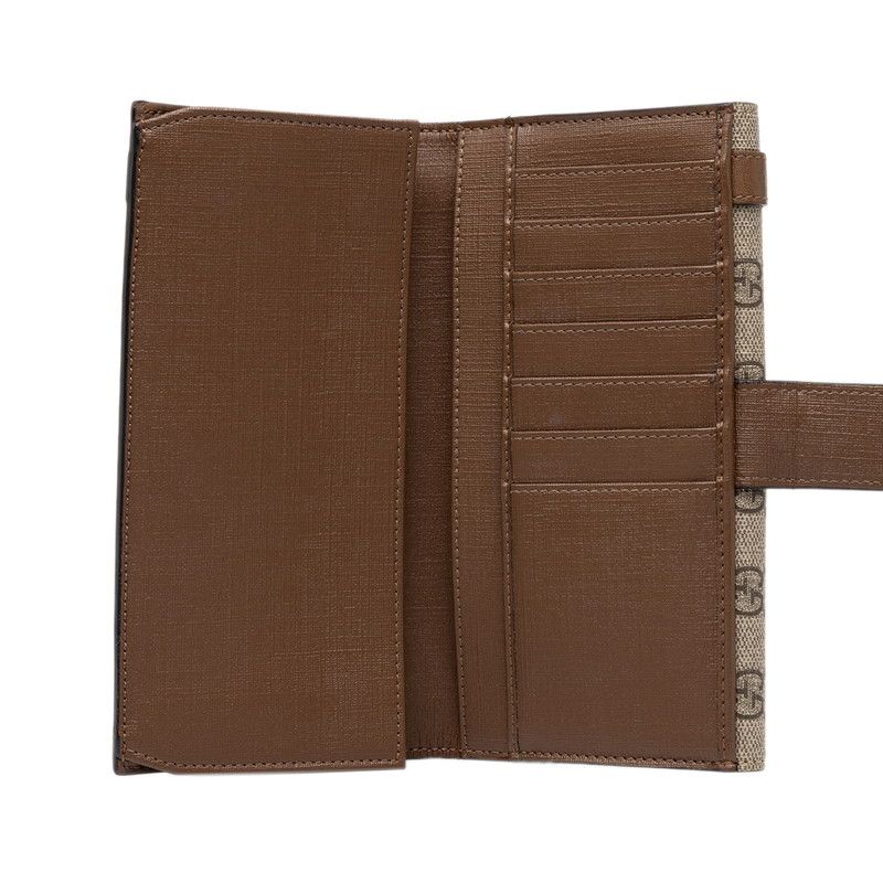 Gucci GG Supreme Wallet Beige Brown Leather — view 4
