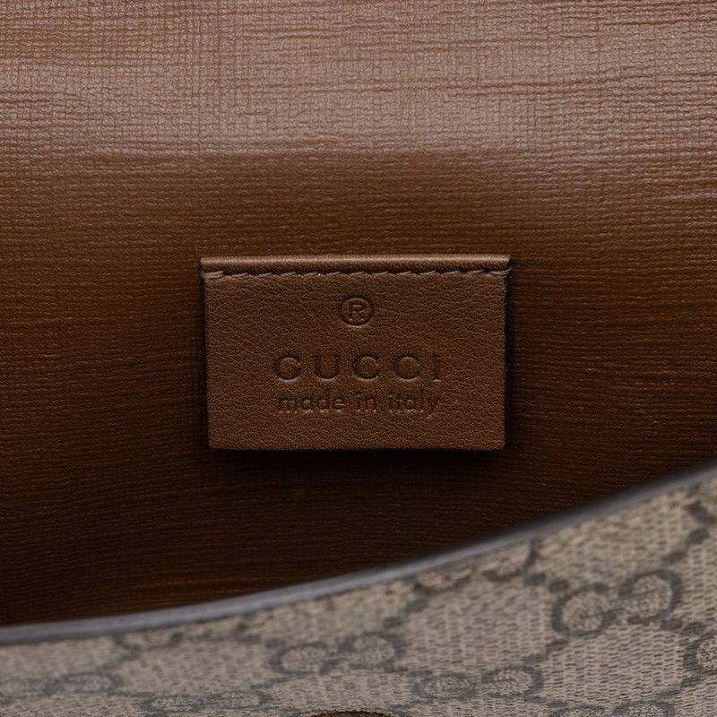 Gucci GG Supreme Wallet Beige Brown Leather — view 6