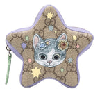 Gucci Yuko Higuchi GG Supreme Star Shape Pouch Key Holder Charm Beige