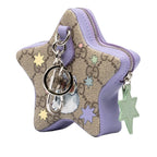 Gucci Yuko Higuchi GG Supreme Star Shape Pouch Key Holder Charm Beige — view 2