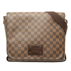 Louis Vuitton Damier Brooklyn MM Crossbody Shoulder Bag Brown Leather