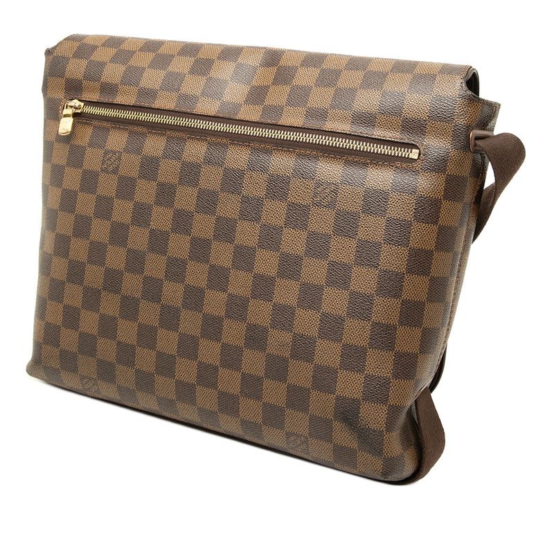 Louis Vuitton Damier Brooklyn MM Crossbody Shoulder Bag Brown Leather — view 2