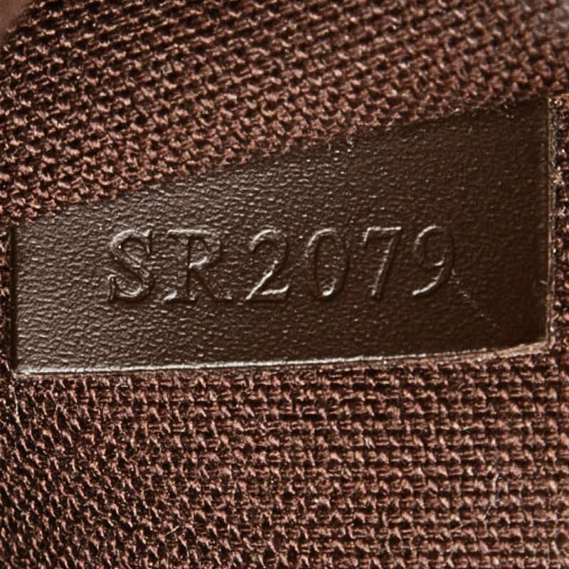 Louis Vuitton Damier Brooklyn MM Crossbody Shoulder Bag Brown Leather — view 6