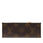 Louis Vuitton Monogram Petite Sac Plat 2-Way Shoulder Bag Brown Leather — view 3