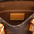 Louis Vuitton Monogram Petite Sac Plat 2-Way Shoulder Bag Brown Leather — view 5