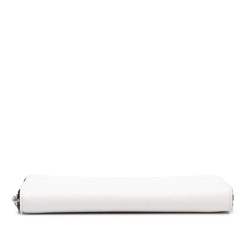 Louis Vuitton Taigarama Zippy Wallet Horizontal Zip Around White Leather — view 3