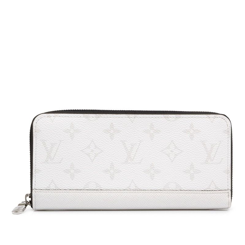 Louis Vuitton Taigarama Zippy Wallet Horizontal Zip Around White Leather