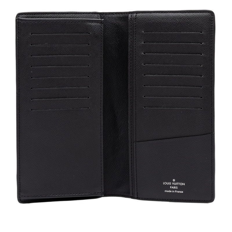 Louis Vuitton Monogram Eclipse Portefeuille Brazza Wallet Black Leather — view 4