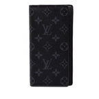 Louis Vuitton Monogram Eclipse Portefeuille Brazza Wallet Black Leather