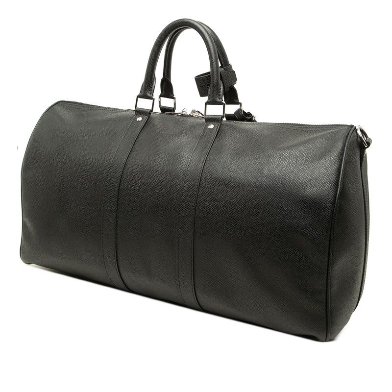 Louis Vuitton Taiga Keepall Bandouliere 50 Boston Bag 2-Way Black Leather — view 2