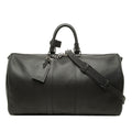 Louis Vuitton Taiga Keepall Bandouliere 50 Boston Bag 2-Way Black Leather