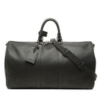 Louis Vuitton Taiga Keepall Bandouliere 50 Boston Bag 2-Way Black Leather
