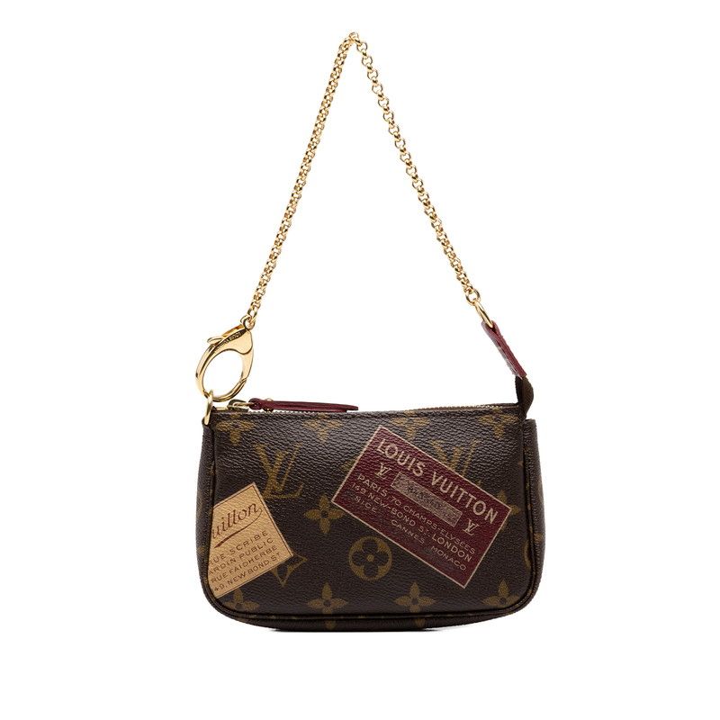 Louis Vuitton Monogram Mini Pochette Accessoires Label Collection Handbag Pouch