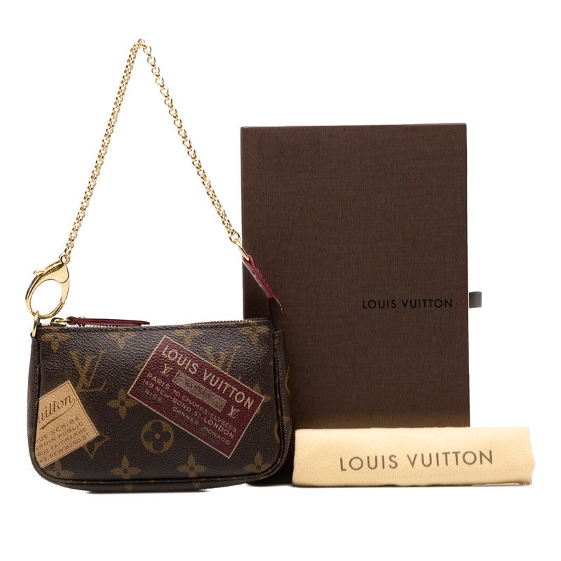 Louis Vuitton Monogram Mini Pochette Accessoires Label Collection Handbag Pouch — view 7