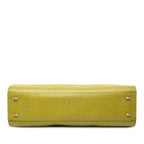 Celine Cutout Handle Square Handbag Green Leather — view 3