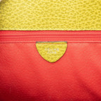 Celine Cutout Handle Square Handbag Green Leather — view 5