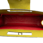 Celine Cutout Handle Square Handbag Green Leather — view 4