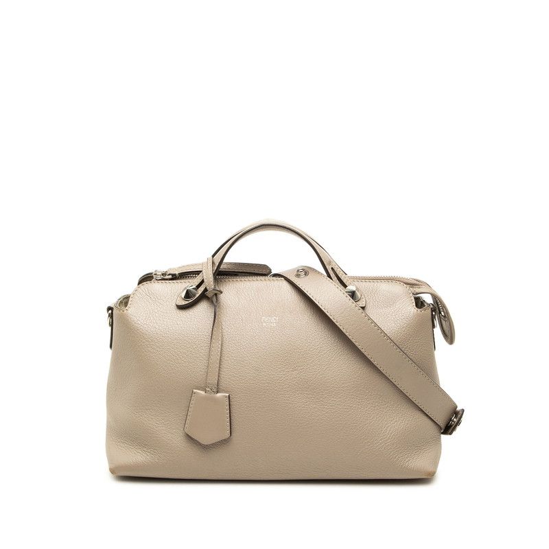 Fendi by the Way Medium 2-Way Shoulder Bag Beige Leather