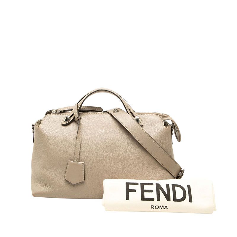 Fendi by the Way Medium 2-Way Shoulder Bag Beige Leather — view 7