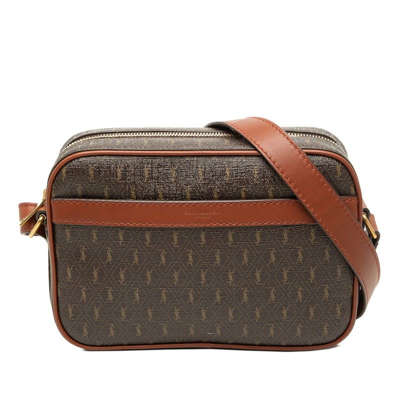 Saint Laurent le Monogram Camera Bag Crossbody Brown Leather