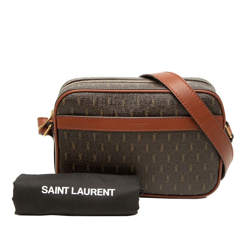 Saint Laurent le Monogram Camera Bag Crossbody Brown Leather — view 7