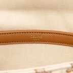 Celine Triomphe Chain Shoulder Bag Beige Brown Canvas — view 5