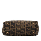 Fendi Zucca Handbag Brown Canvas Leather — view 3