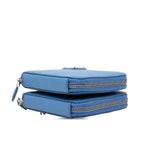 Prada Chain 2-Way Shoulder Bag Blue Saffiano Leather — view 3