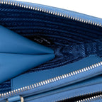 Prada Chain 2-Way Shoulder Bag Blue Saffiano Leather — view 4