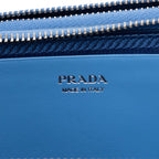 Prada Chain 2-Way Shoulder Bag Blue Saffiano Leather — view 5